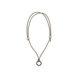 Brunello Cucinelli Black Calf Leather Bos Taurus Necklace