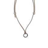 Brunello Cucinelli Black Calf Leather Bos Taurus Necklace