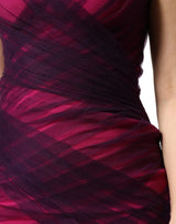 Dolce & Gabbana Pink Black Strapless Sheath Mermaid  Dress