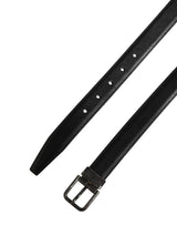 Dolce & Gabbana Men Black Classic Leather Metal Buckle Belt