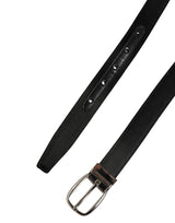 Dolce & Gabbana Men Black Classic Leather Metal Buckle Belt