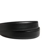 Dolce & Gabbana Men Black Classic Leather Metal Buckle Belt
