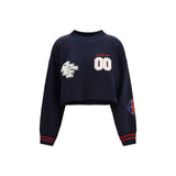 Off-White Blue Cotton Sweatshirt