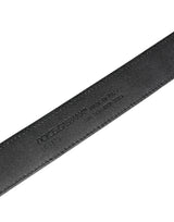 Dolce & Gabbana Men Black Exotic Leather Logo Buckle Belt