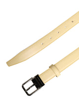 Dolce & Gabbana Men Yellow Classic Leather Metal Buckle Belt