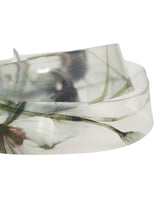 Dolce & Gabbana Men White Floral PVC Silver Metal Buckle Belt