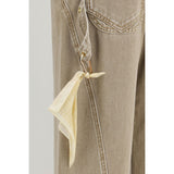 Darkpark Beige Cotton High-Waisted Jean