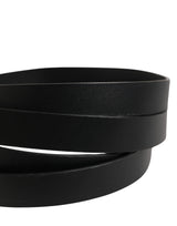 Dolce & Gabbana Black Double Strap Leather Silver Buckle Belt