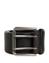 Dolce & Gabbana Men Black Classic Leather Metal Buckle Belt