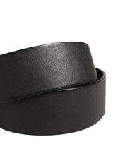 Dolce & Gabbana Men Black Classic Leather Metal Buckle Belt