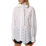 Valentino White Cotton Blouse