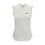 The Attico White Cotton Sleeveles T-Shirt