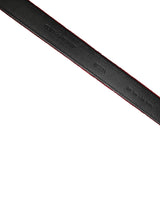 Dolce & Gabbana Men Burgundy Velvet Cotton Metal Buckle Belt