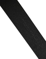 Dolce & Gabbana Men Black Classic Leather Metal Buckle Belt