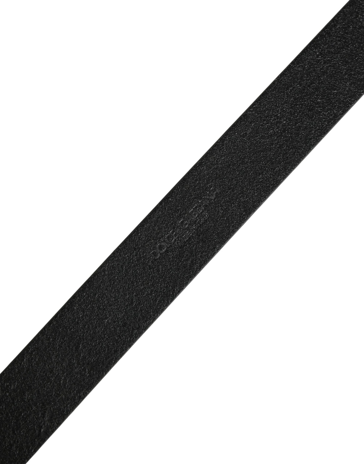 Dolce & Gabbana Men Black Calf Leather Metal Buckle Belt