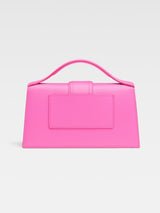 Jacquemus Neon Pink Leather Le Grand Bambino Handbag