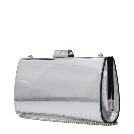 Jimmy Choo Gray Leather Clutch Bag