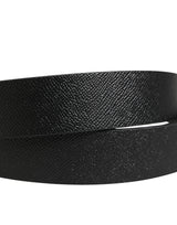 Dolce & Gabbana Black Classic Leather Logo Metal Buckle Belt