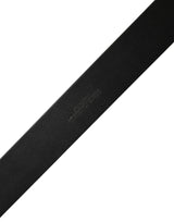 Dolce & Gabbana Black Classic Leather Logo Metal Buckle Belt
