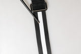 Dolce & Gabbana Men Black White Nylon Logo Metal Buckle Belt