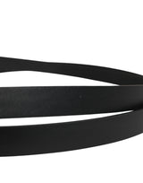 Dolce & Gabbana Men Black Leather Classic Metal Buckle Belt