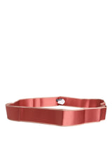 Dolce & Gabbana Pink Silk Satin Waist Women Cintura Belt