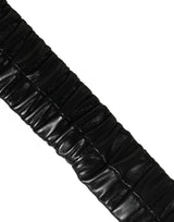 Dolce & Gabbana Black Leather Gold Heart Metal Buckle Belt