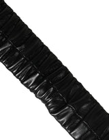 Dolce & Gabbana Black Leather Gold Heart Metal Buckle Belt