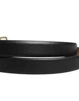 Dolce & Gabbana Black Classic Leather Gold Metal Buckle Belt
