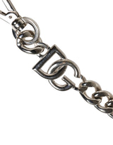 Dolce & Gabbana Black Leather Silver Chain Bag Accessory Shoulder Strap
