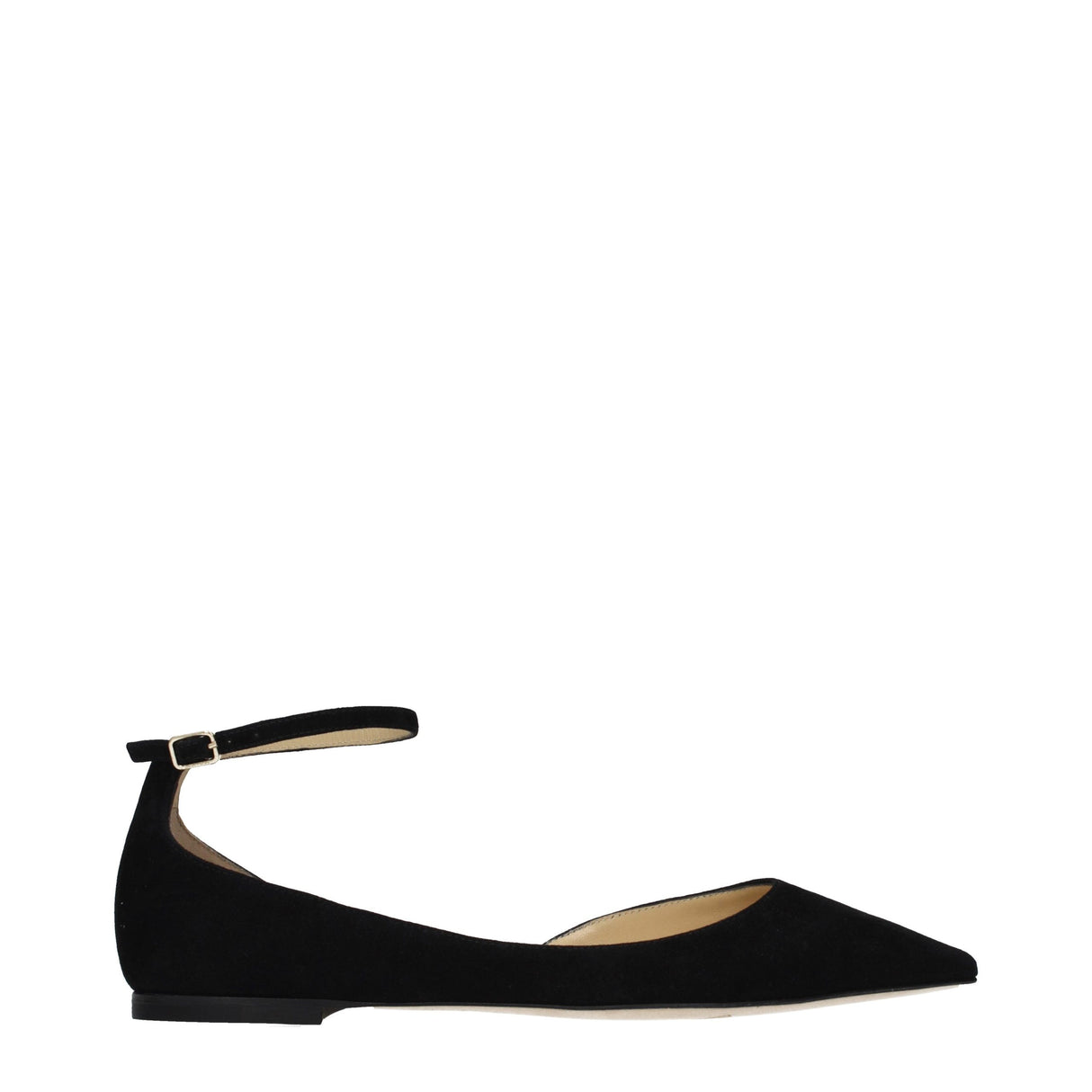 Jimmy Choo Black Leather Ballet Flats