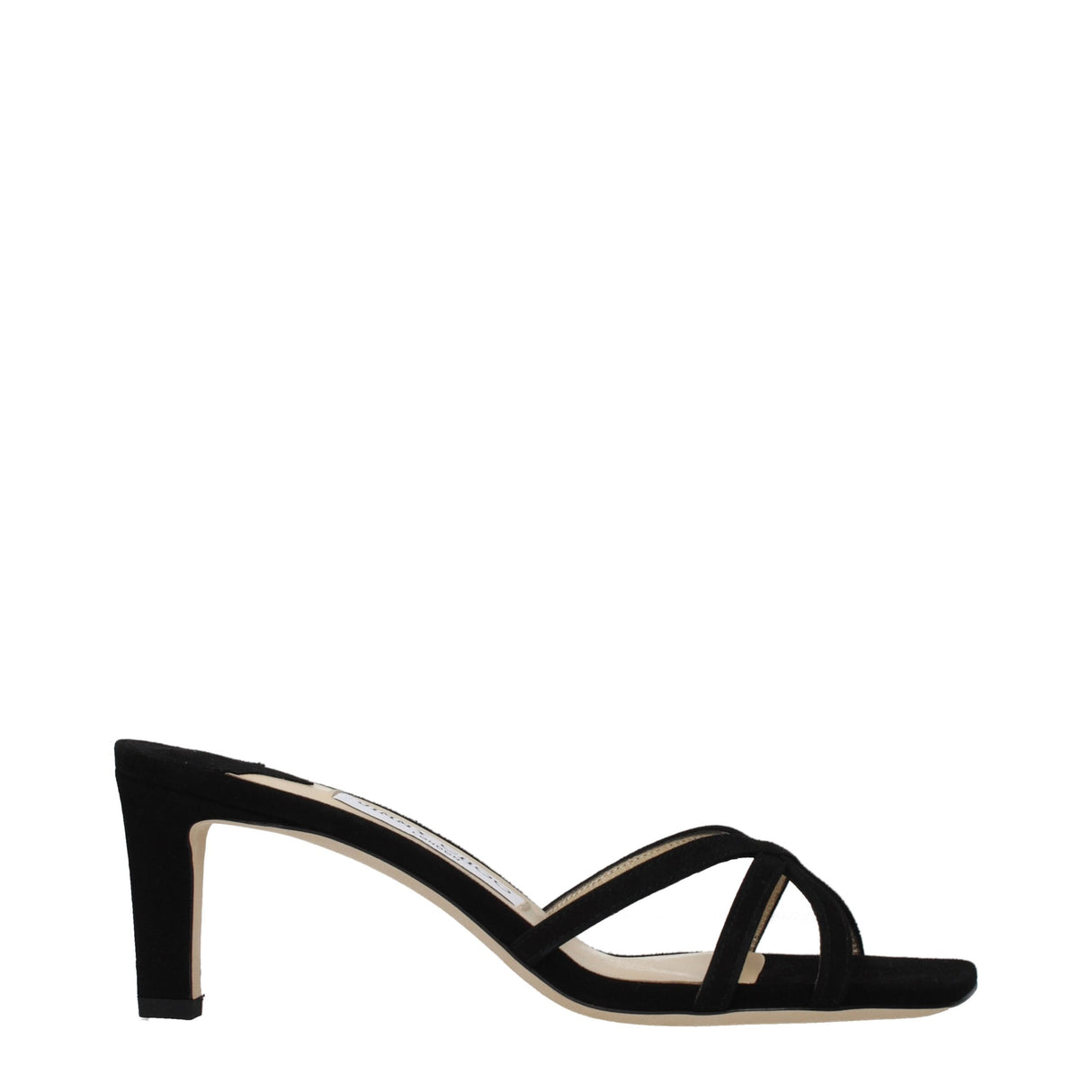 Jimmy Choo Black Leather Platform Sandals