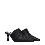 Jimmy Choo Black Leather Mid Heel Pumps
