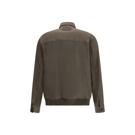 Brioni Bicolor Wool Coat