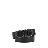 Ferragamo Blue Calf Leather Bos Taurus Belt