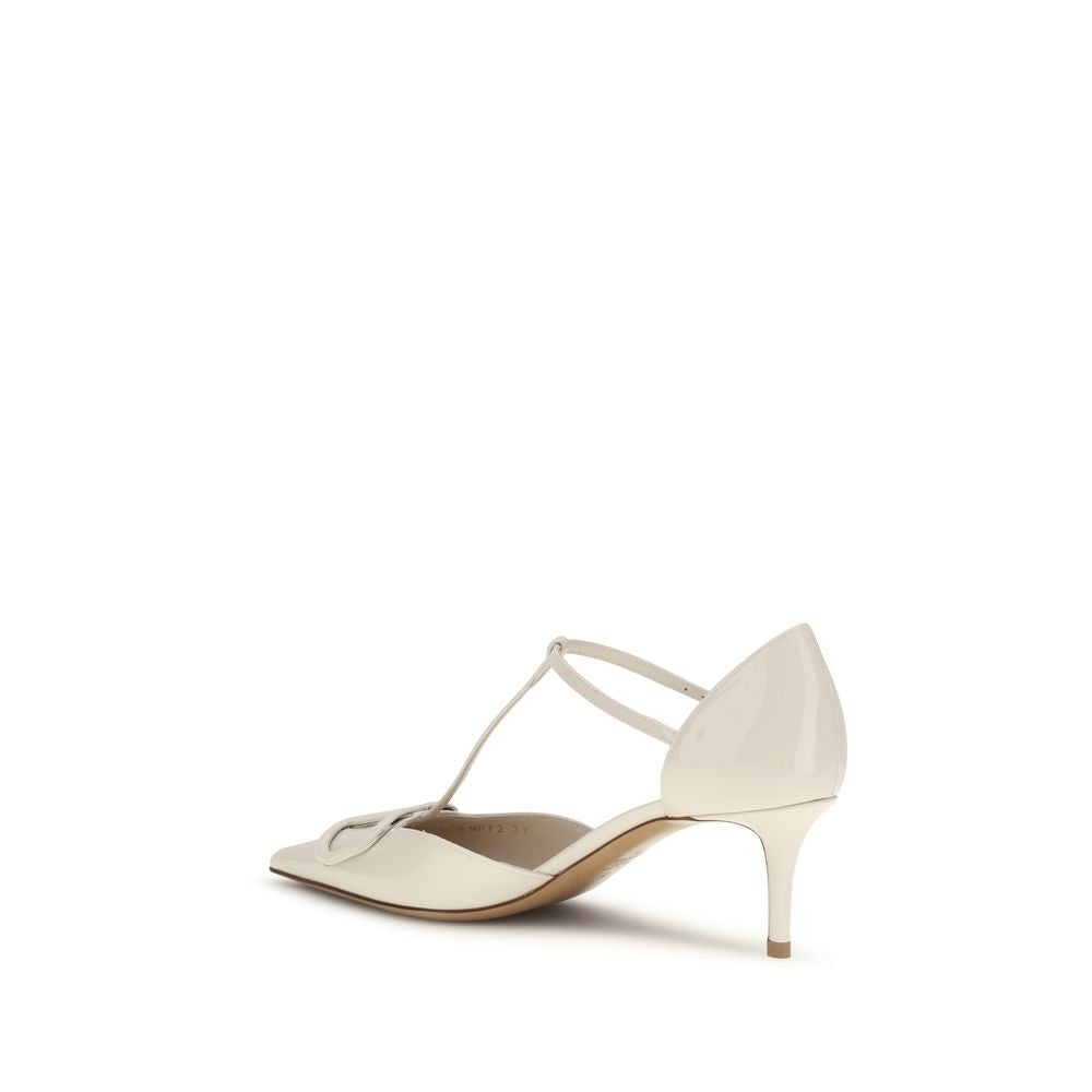 Valentino Garavani Black Calf Leather Bos Taurus Pumps