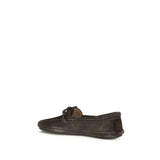 Le Monde Béryl Brown Calf Leather Bos Taurus Slip-On Loafers