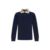 Burberry Blue Cotton Polo Shirt