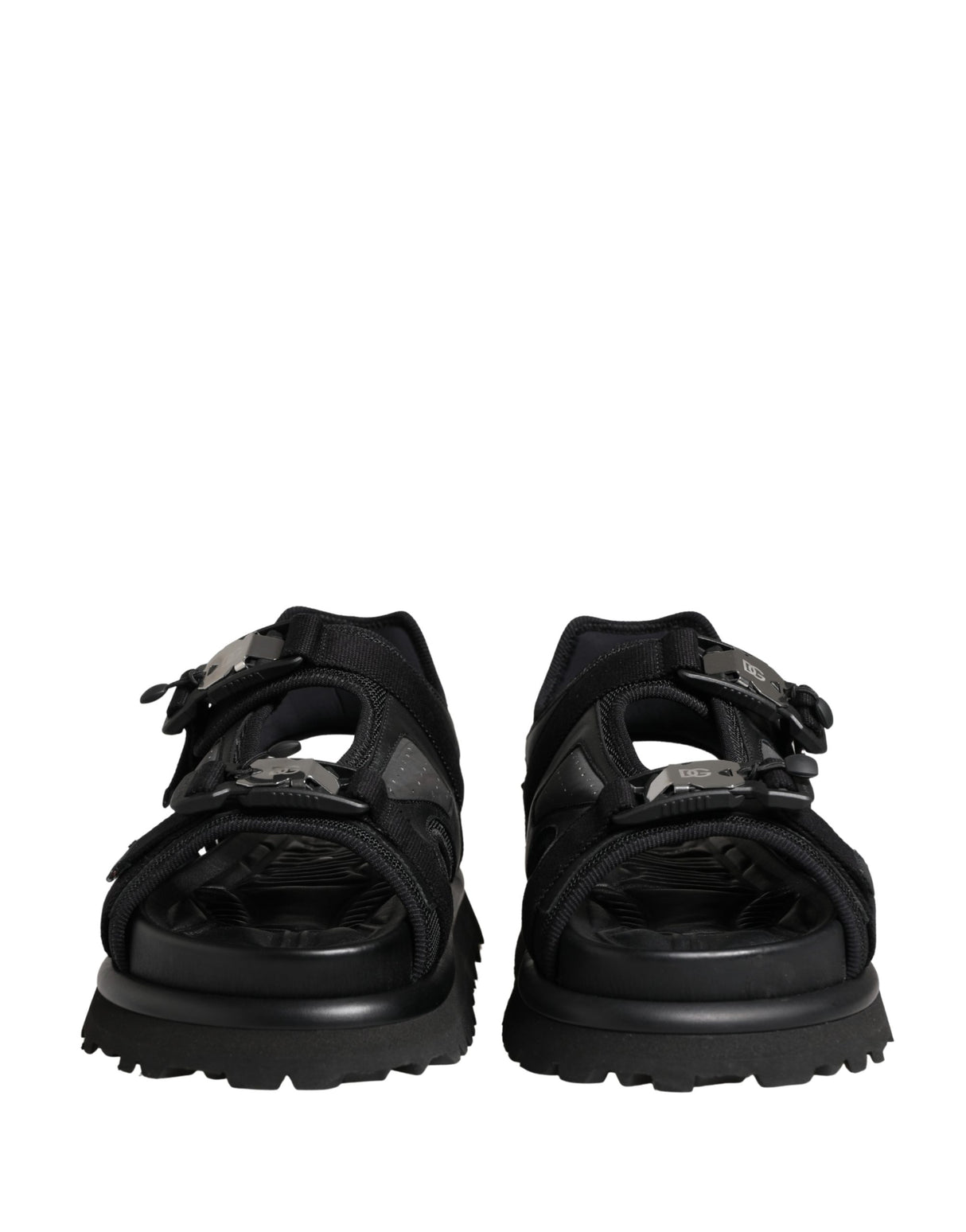 Dolce & Gabbana Black Logo Detailed Men Chunky Sandals Shoes