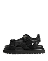 Dolce & Gabbana Black Logo Detailed Men Chunky Sandals Shoes