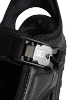 Dolce & Gabbana Black Logo Detailed Men Chunky Sandals Shoes