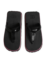 Dolce & Gabbana Multicolor Rubber Chunky Flip Flop Shoes