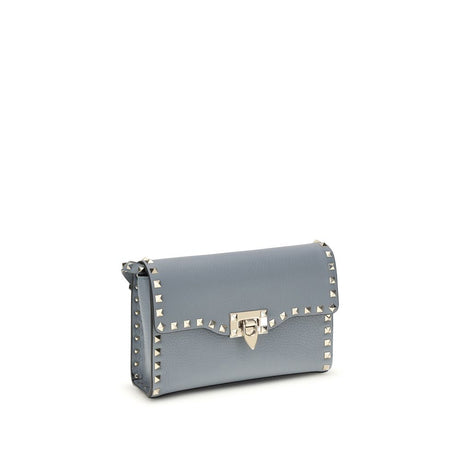 Valentino Garavani Blue Calf Leather Bos Taurus Shoulder Bag