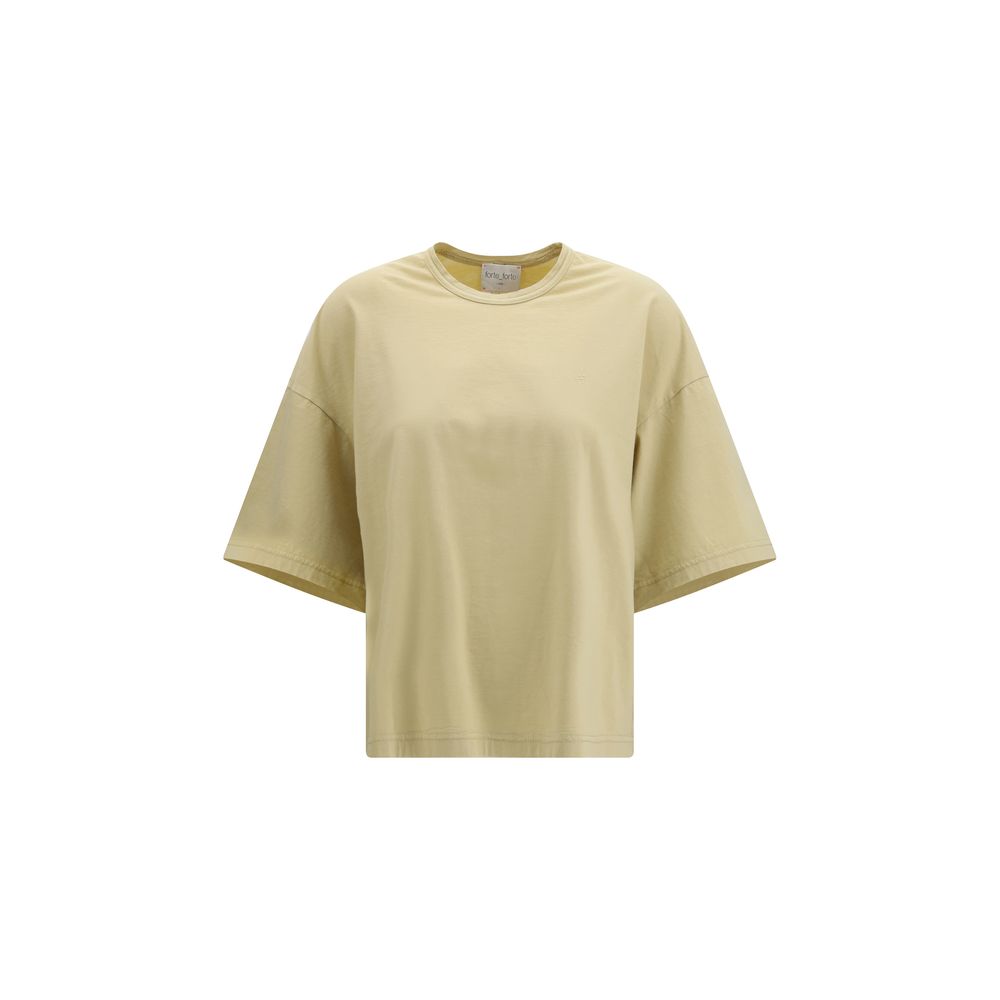 Forte_Forte Beige Cotton T-Shirt