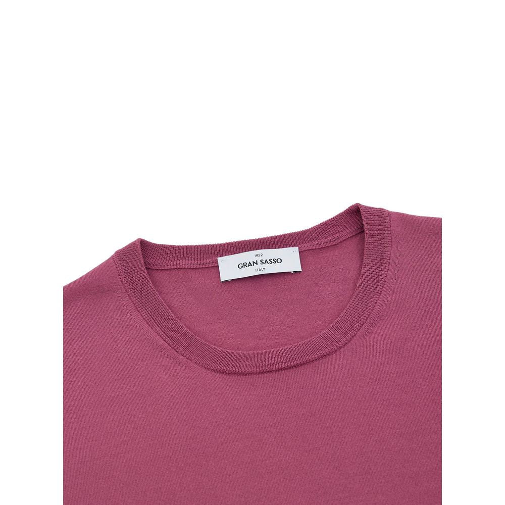 Gran Sasso Purple Cotton T-Shirt