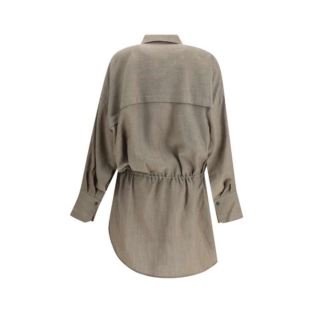 Petar Petrov Beige Fleece Wool Casual Dress