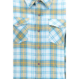 God's True Cashmere Blue Cashmere Pattern Shirt
