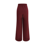 Brunello Cucinelli Bordeaux Wool Casual Pants
