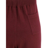 Brunello Cucinelli Bordeaux Wool Casual Pants