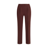 Brunello Cucinelli Bordeaux Acetate Casual Pants